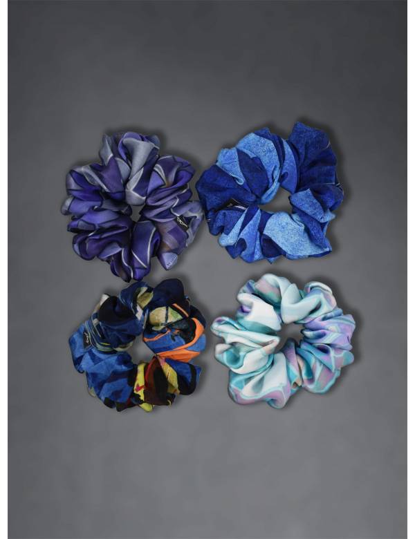 Blue Bundle - Silk Scrunchies